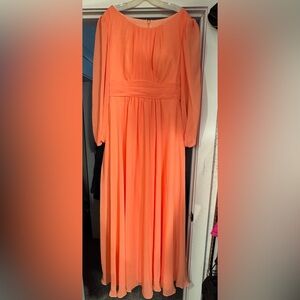 Elegant Orange Evening Gown